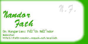 nandor fath business card